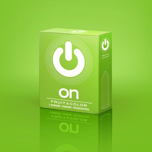 Цветные ароматизированные презервативы ON) Fruit   Color - 3 шт. - ON) - купить с доставкой в Волгограде