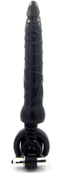 Черная вибронасадка с анальным стимулятором - ToyFa - в Волгограде купить с доставкой