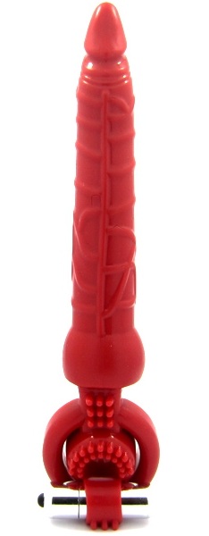 Красная вибронасадка с анальным стимулятором - ToyFa - в Волгограде купить с доставкой
