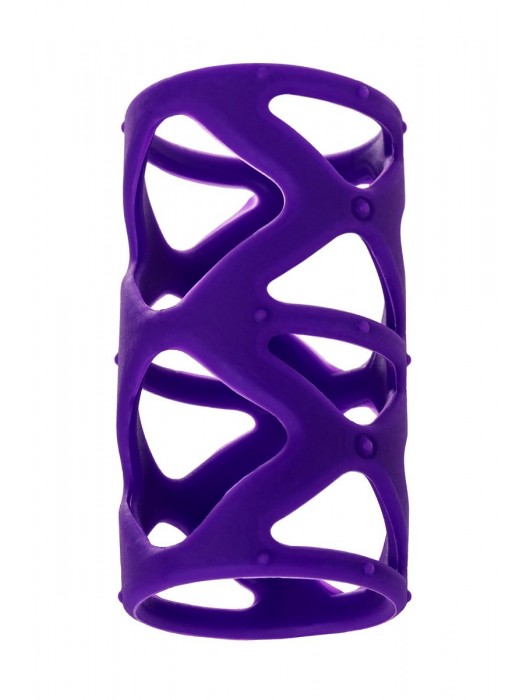 Фиолетовая насадка-сетка на пенис - 7,5 см. - A-toys - в Волгограде купить с доставкой