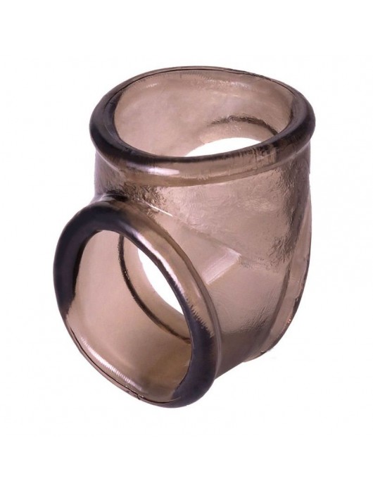 Дымчатое эрекционное кольцо с фиксацией мошонки - ToyFa - в Волгограде купить с доставкой