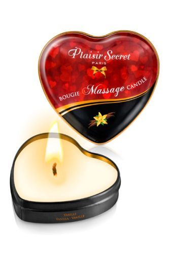 Массажная свеча с ароматом ванили Bougie Massage Candle - 35 мл. - Plaisir Secret - купить с доставкой в Волгограде