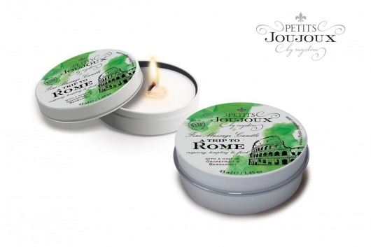 Массажная свеча Petits Joujoux Rome с ароматом грейпфрута и бергамота - 33 гр. - MyStim - купить с доставкой в Волгограде