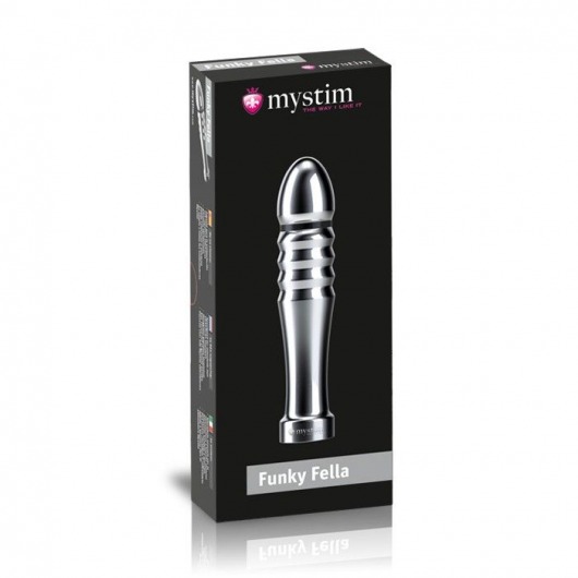 Ребристый фаллоимитатор для электростимуляции Funky Fella Rill Dildo - 13 см. - MyStim - купить с доставкой в Волгограде