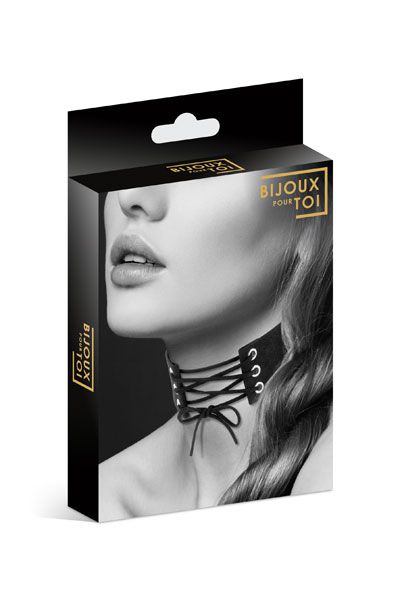 Оригинальный ошейник-чокер со шнуровкой - Bijoux Pour Toi - купить с доставкой в Волгограде