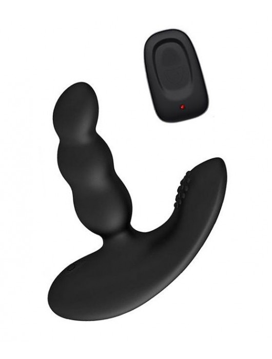 Черный силиконовый стимулятор простаты Levett Nitoc с пультом ДУ - Levett - в Волгограде купить с доставкой