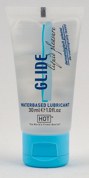 Интимная смазка на водной основе Glide - 30 мл. - HOT - купить с доставкой в Волгограде