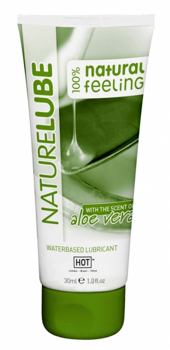 Смазка на водной основе с алоэ вера Nature Lube - 30 мл. - HOT - купить с доставкой в Волгограде