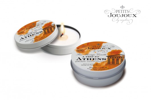 Массажная свеча Petits Joujoux Athens с ароматом муската и пачули - 33 гр. - MyStim - купить с доставкой в Волгограде
