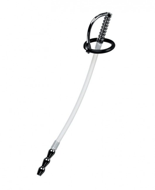 Силиконовый уретральный плаг со сменными фиксирующими кольцами Metal - ToyFa - купить с доставкой в Волгограде