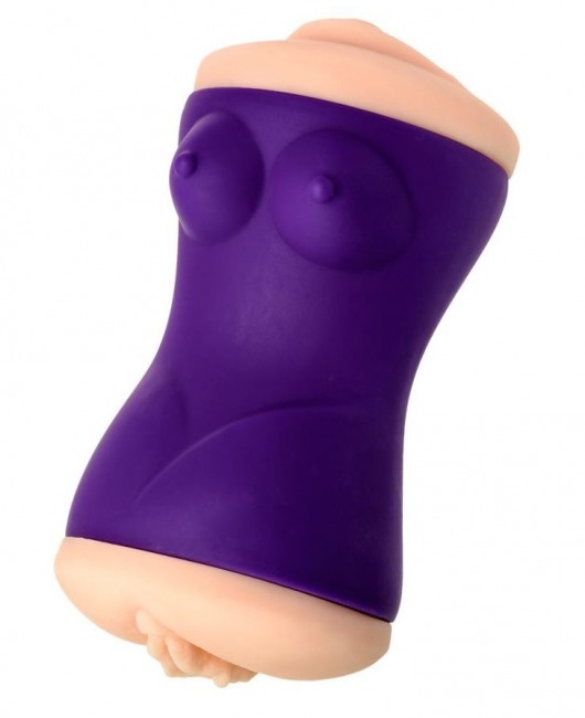 Двухсторонний мастурбатор JOS YARA в фиолетовой колбе - JOS - в Волгограде купить с доставкой