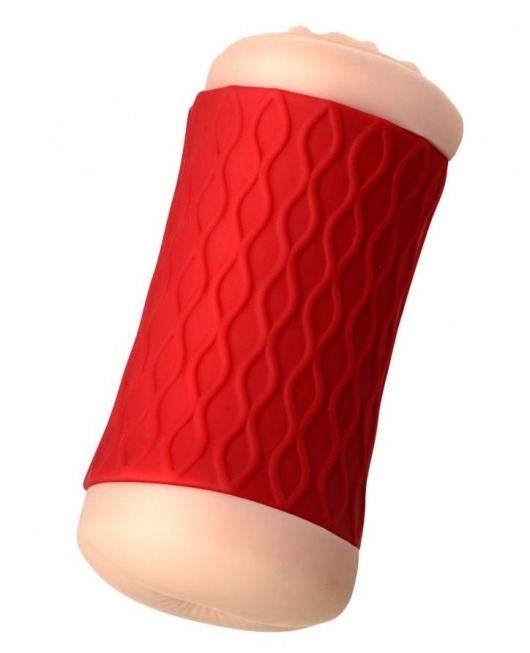 Двухсторонний мастурбатор JOS  NADIN в красном цилиндре - JOS - в Волгограде купить с доставкой