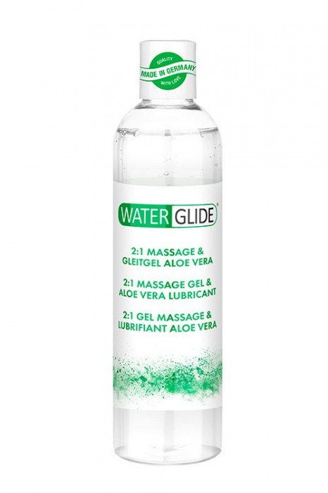 Гель-смазка 2-в-1 MASSAGE   LUBRICANT ALOE VERA - 300 мл. - Waterglide - купить с доставкой в Волгограде