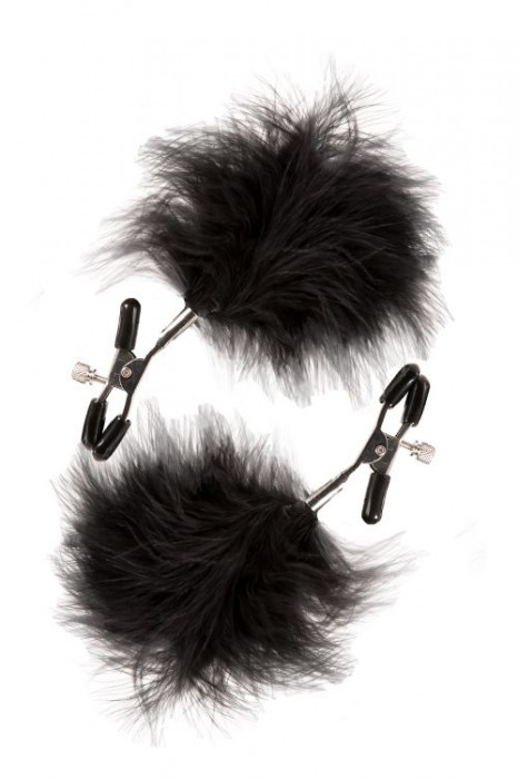 Зажимы для сосков с пухом FEATHERED NIPPLE CLAMPS - Blush Novelties - купить с доставкой в Волгограде