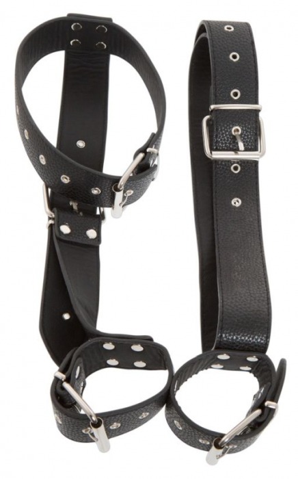 Фиксация на шею и запястья Bad Kitty Neck and Hand Restraints - Orion - купить с доставкой в Волгограде