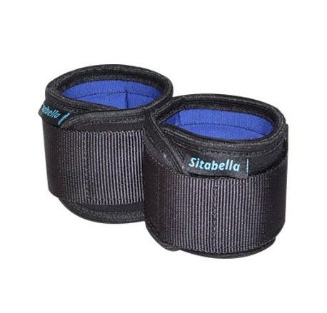 Неопреновые черно-синие наручники - Sitabella - купить с доставкой в Волгограде