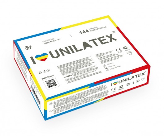 Разноцветные ароматизированные презервативы Unilatex Multifruits - 144 шт. - Unilatex - купить с доставкой в Волгограде