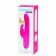 Розовый перезаряжаемый вибратор Rabbit Slimline Curve Rechargeable - 24 см. - Happy Rabbit