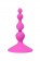 Розовая силиконовая анальная пробка Loverty - 8 см. - ToyFa